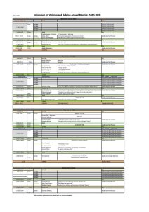 Annual Meeting Schedule